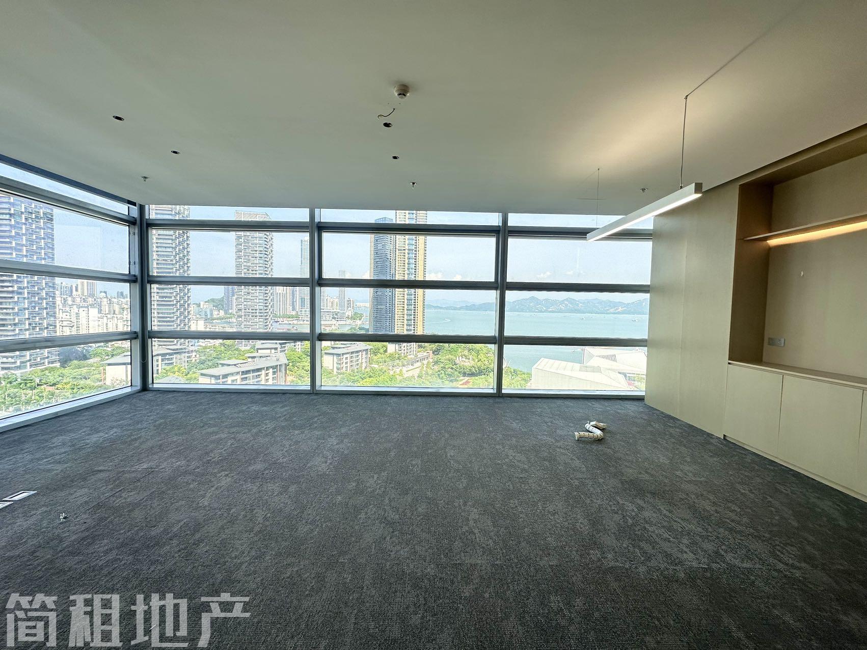 招商局广场 精装873平 高区 看海景单位 电梯口 