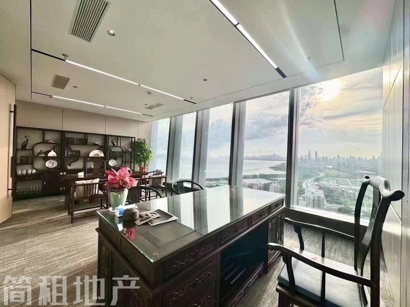 新出京基滨河 856平高区景观超赞！西南双面采光 无敌海景 电梯口
