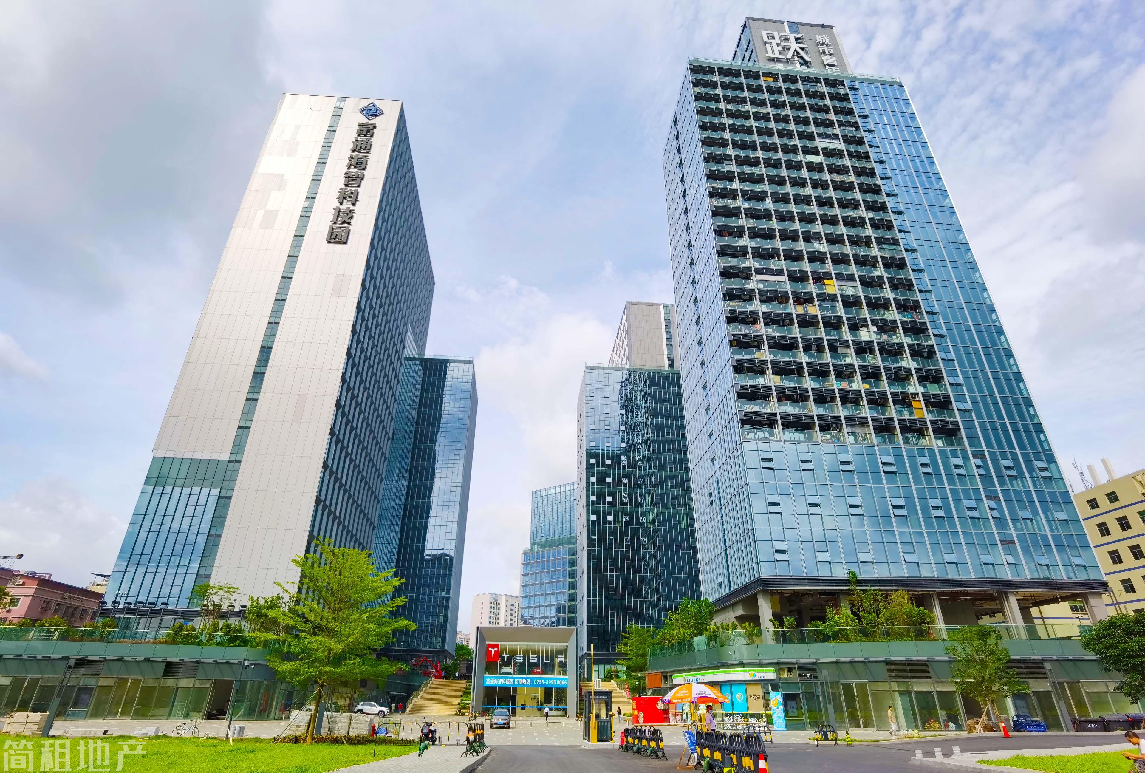 龙岗南湾，石芽岭地铁口富通海智科技园，开发商直租面积150-2000平租金优惠，
