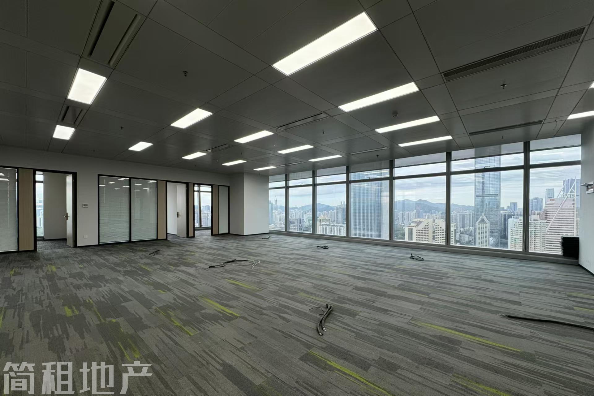 罗湖 深城投中心 精装748平8个房间 三面采光 看香港米铺湿地公园