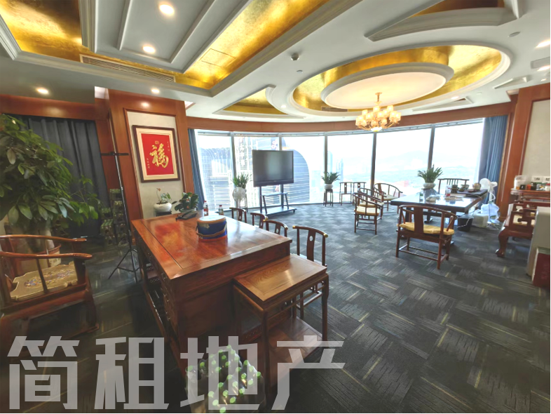 带家私豪华装修福田中心区皇庭中心680平米业主直租