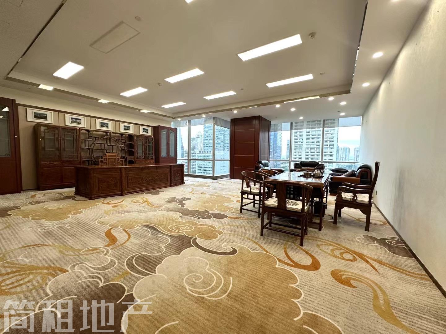 福田车公庙东海国际大厦 豪华装修整层 一线海景带家私拎包办公_简租地产