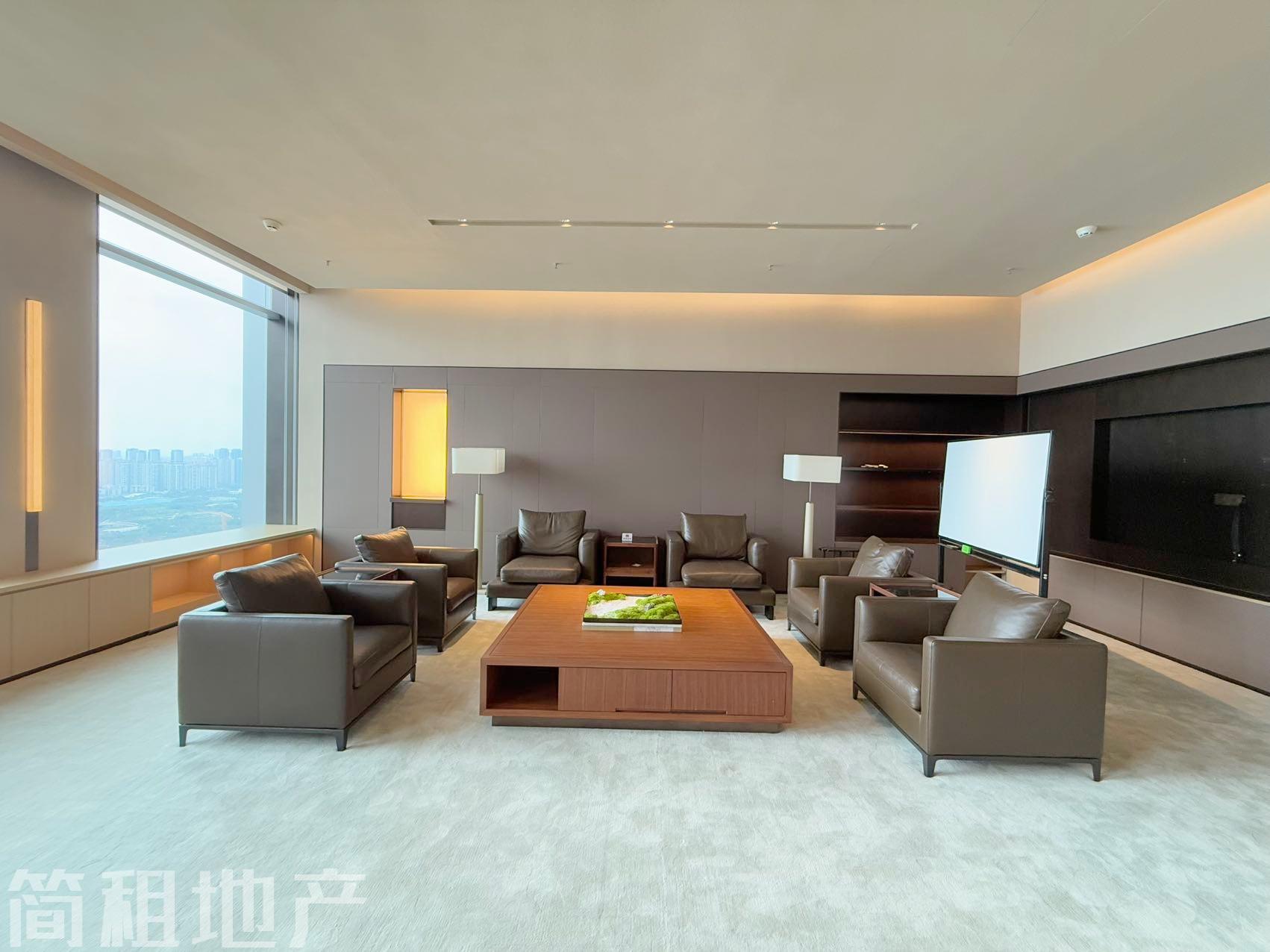 前海嘉里中心整层豪装办公招租 无遮挡海景带家私_简租地产