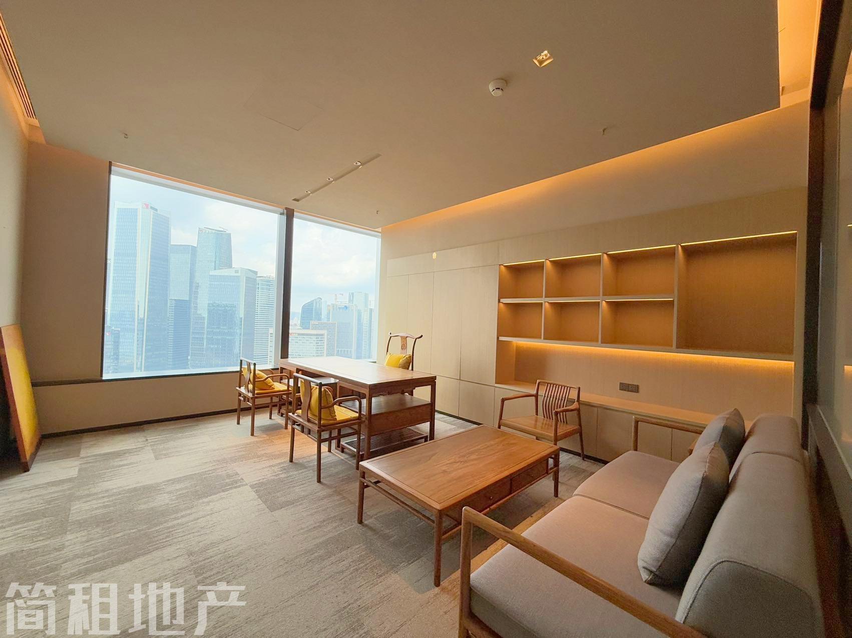 前海嘉里中心整层豪装办公招租 无遮挡海景带家私_简租地产